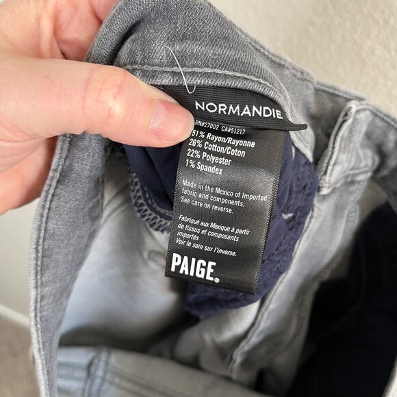 Paige Mens Normandie Jeans 29x34 Grumman Straight Leg Gray Denim - Picture 9 of 10